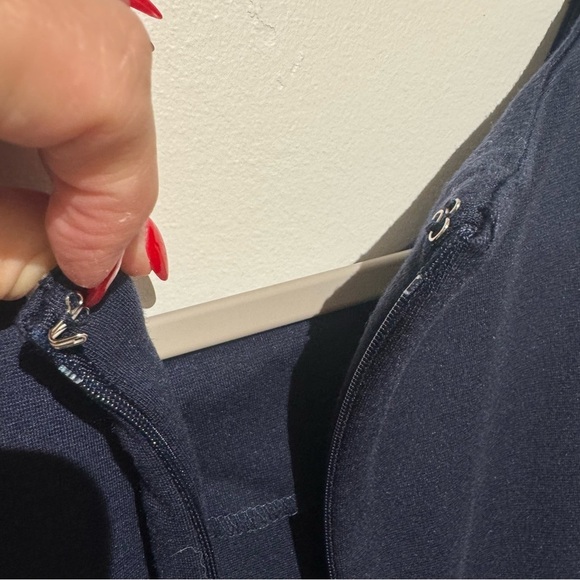 Bundle of 2 Merona Navy and Black Striped Long Sleeve Dresses. Size Medium - Picture 8 of 16